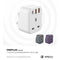 MOMAX US10UKE 2869 OnePlug Extension Socket with USB, Black ادابتر موماكس