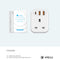 MOMAX US10UKE 2869 OnePlug Extension Socket with USB, Black ادابتر موماكس
