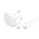 BELKIN WCA008MY1MWH-B6 BoostCharge CUBIC 30W USB-C PD GaN, White شاحن بيلكن