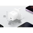 BELKIN WCA012MY1MWH-B6 PD 25W PPS USB-C Wall Charger WH + 1m C-C Cable شاحن بيلكن