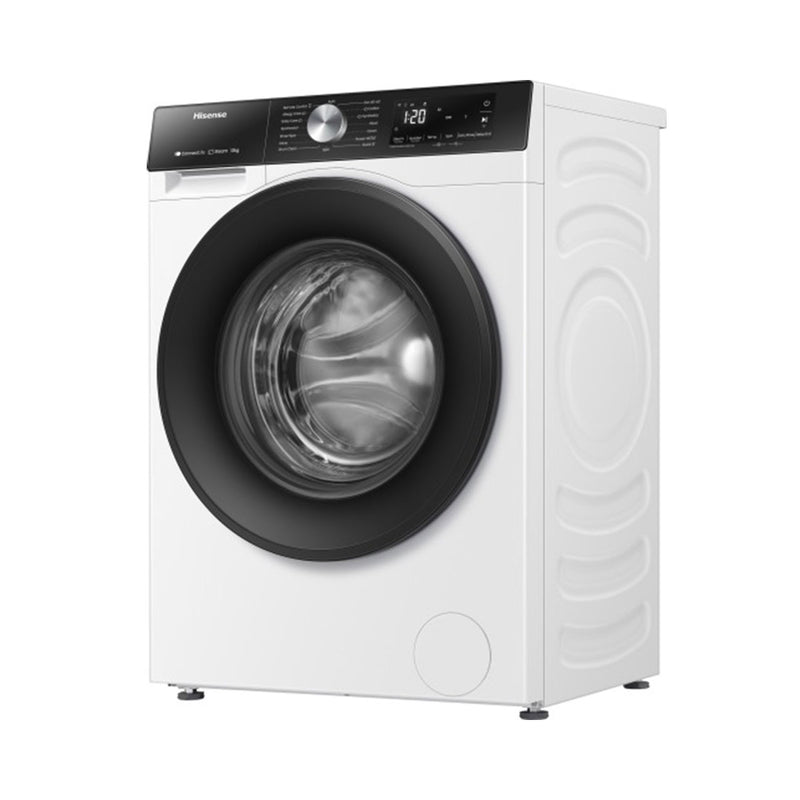 HISENSE WF3S1243BT-White Front Load Washing Machine 12 Kg, White غسالة ملابس 12كغم باب جانبية هايسنس