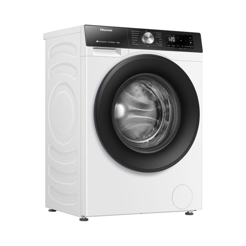 HISENSE WF3S1243BT-White Front Load Washing Machine 12 Kg, White غسالة ملابس 12كغم باب جانبية هايسنس