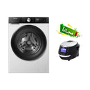 HISENSE WF3S1243BT-White Front Load Washing Machine 12 Kg, White + Free gift Fakir Guvech  غسالة ملابس أمامية بيضاء 12 كجم، بيضاء + هدية مجانية Fakir Guvech