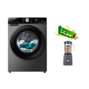 HISENSE WF3S9043BT Front Load Washer 9 kg 1400 RPM, Titanium + Free gift Mixpro غسالة ملابس أمامية سعة 9 كجم 1400 دورة في الدقيقة، تيتانيوم + هدية مجانية Mixpro