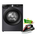 HISENSE WF3S9043BT Front Load Washer 9 kg 1400 RPM, Grey + Free Gift