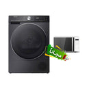 HISENSE WF5S1045BB 5S Series 10.5kg Premium Black Front Loader + Free gift H20MOWS3H سلسلة 5S 10.5 كجم غسالة أمامية سوداء فاخرة + هدية مجانية H20MOWS3H