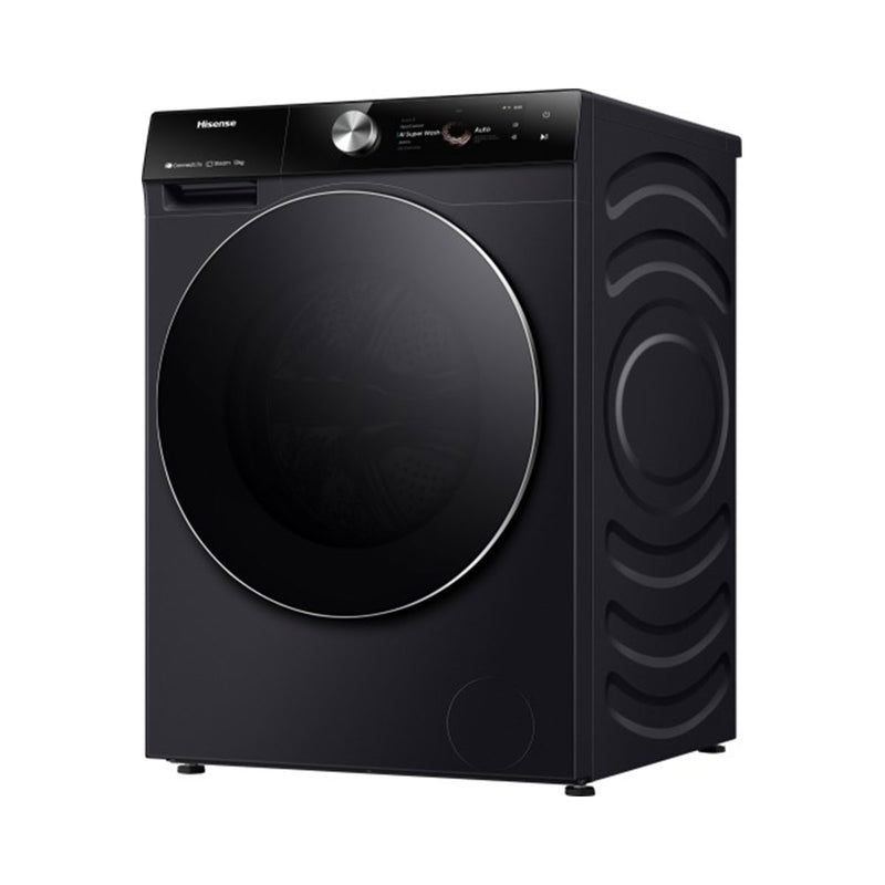 HISENSE WF7S1247BB Front Load Washing Machine, 12 Kg, Black غسالة ملابس 12 كغم باب جانبية هايسنس