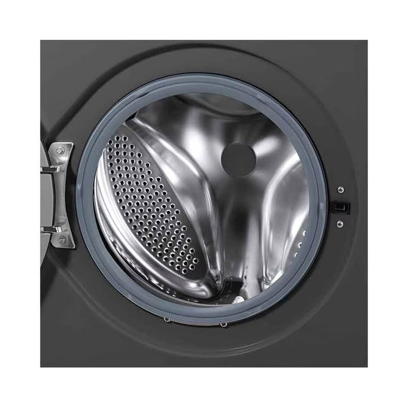 LG WJ1408MTG Front Load Washer 8kg, Direct Drive Motor, Smart Diagnosis, Black غسالة ملابس ال جي