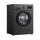 LG WJ1408MTG Front Load Washer 8kg, Direct Drive Motor, Smart Diagnosis, Black غسالة ملابس ال جي