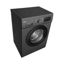 LG WJ1408MTG Front Load Washer 8kg, Direct Drive Motor, Smart Diagnosis, Black غسالة ملابس ال جي
