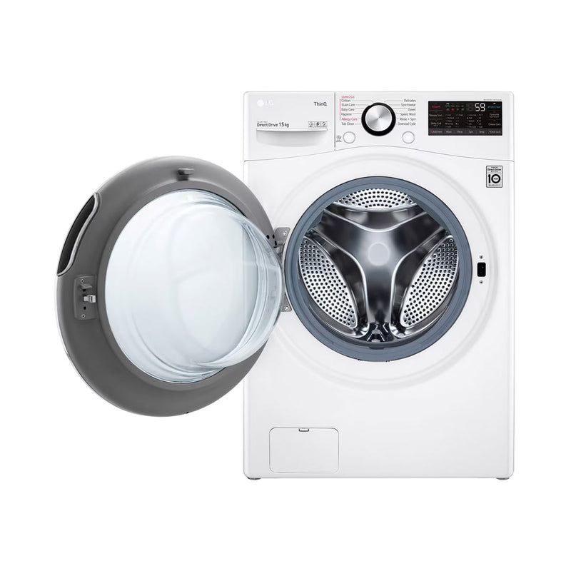 LG WL91H02PN Washer 15kg with AI Direct Drive, Steam, White غسالة ملابس ال جي