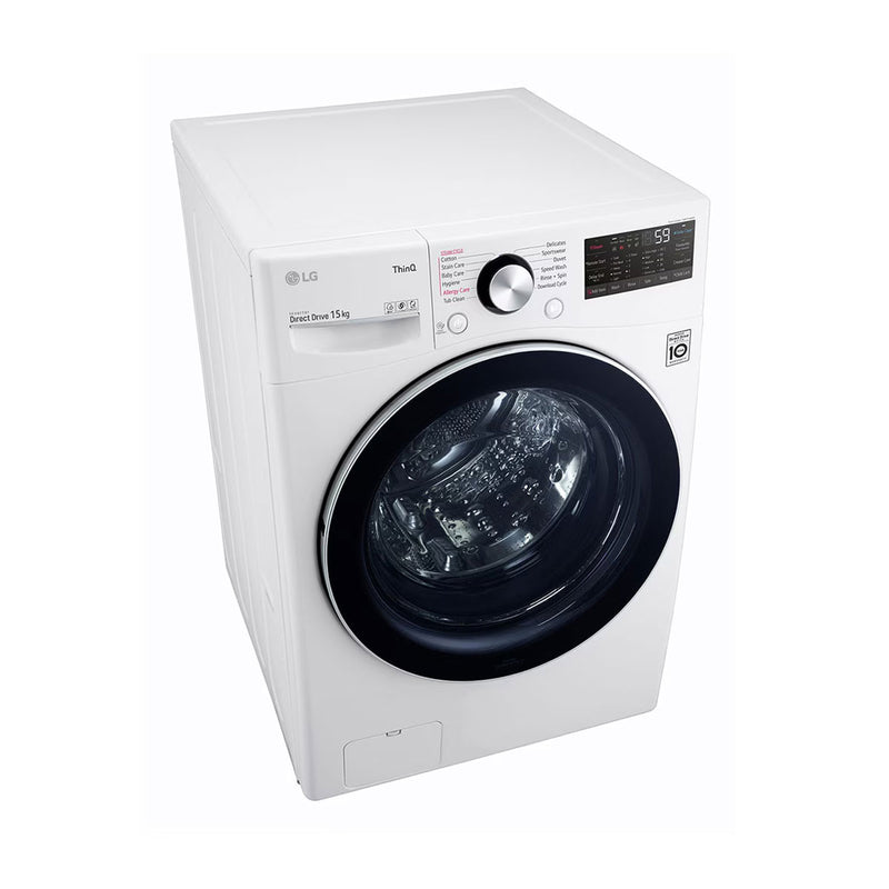 LG WL91H02PN Washer 15kg with AI Direct Drive, Steam, White غسالة ملابس ال جي