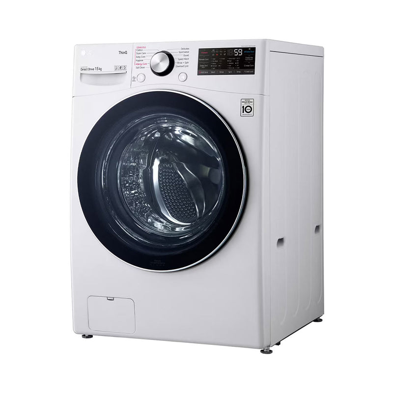 LG WL91H02PN Washer 15kg with AI Direct Drive, Steam, White غسالة ملابس ال جي