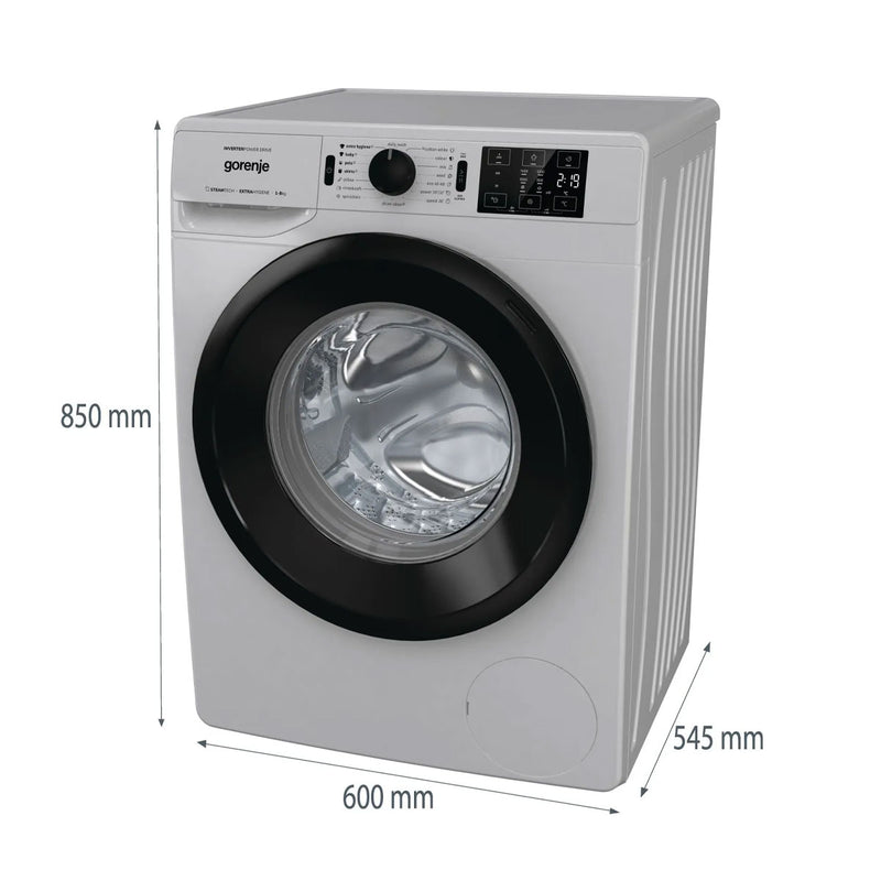 GORENJE WNEI84AS/A Washing machine, Grey غسالة ملابس جورنجي