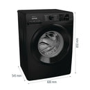 GORENJE WPNEI84A1SW/B Washing machine, Black غسالة ملابس جورنجي