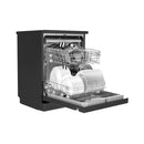 MIDEA WQP15-WU7633GUR(BS) Dishwasher 15 storage space, Dark Silver