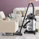 BLACK & DECKER WV1450-B5 30L Wet & Dry Drum Vacuum Cleaner 1400W (Stainless Steel Tank)  مكنسة كهربائية اسطوانية من الفولاذ