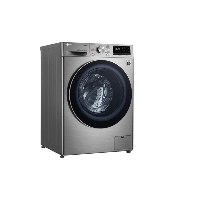 LG WV2149PVG 1400RPM Vivace Washer, 9 Kg, Bigger Capacity, AI DD, Steam, ThinQ, Silver - غسالة ال جي جانبي 9 كغم