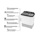 SHOWNIC WW-1100TXW Twin Tub Washer & Spin 7kg غسالة شونك حوضين