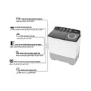 SHOWNIC WW-1900TXW Twin Tub Washer & Spin 19kg غسالة شونك حوضين