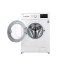 LG WY1408WTP Front Loading Washing Machine 8 Kg, Direct Drive, Steam, and Smart Diagnostics, White غسالة ذات فتحة جانبية 8 كيلو ذكية ال جي