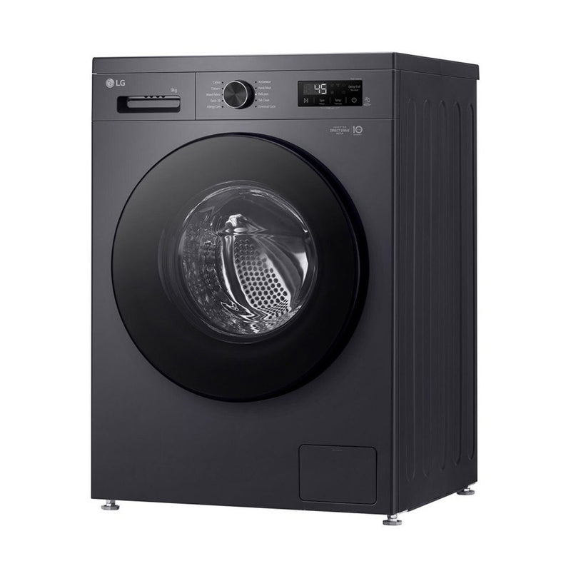 LG WY1409MVP LG 9 kg Front‑Load Washing Machine, Grey غسالة ذات فتحة جانبية ال جي