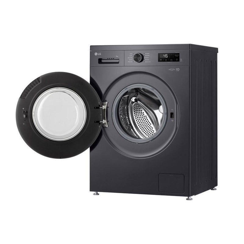 LG WY1409MVP LG 9 kg Front‑Load Washing Machine, Grey غسالة ذات فتحة جانبية ال جي