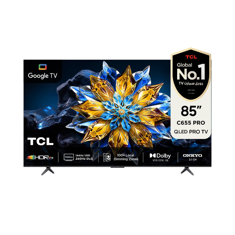 TCL C655 PRO 85" QLED TV 100+ Local dimming 144Hz VRR HDR 10+