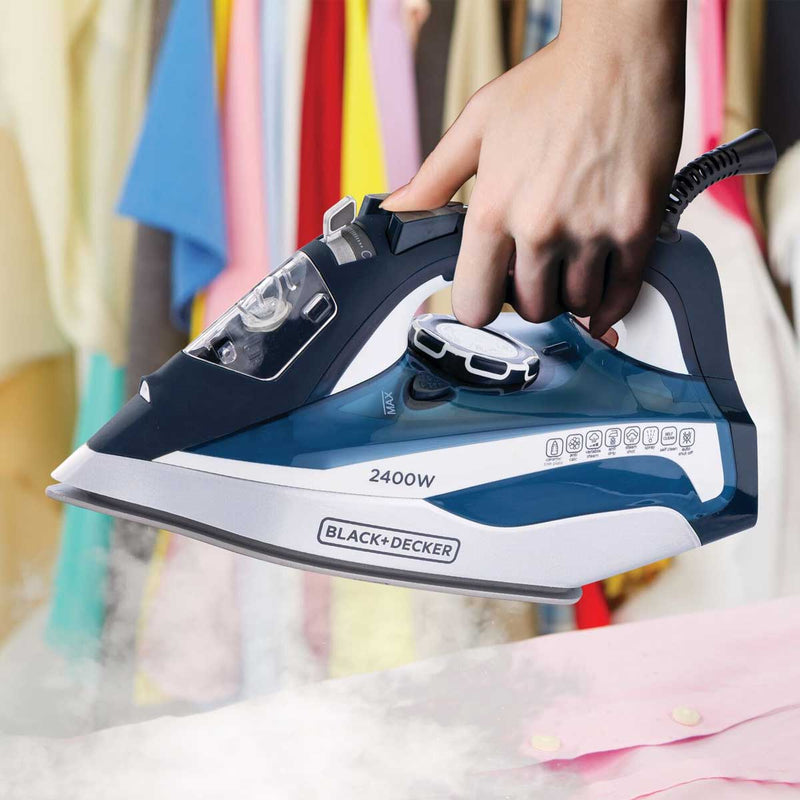 BLACK & DECKER X2150-B5 2400W MPP+ Steam Iron with Auto Shutoff and Ceramic Soleplate مكوى