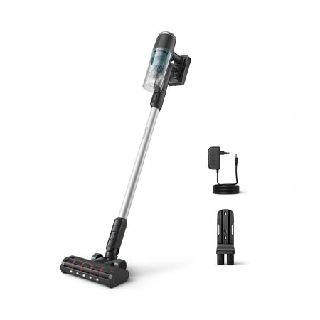 PHILIPS XC3031/61 3000 Series Cordless Vacuum, Blackسلسلة مكنسة كهربائية لاسلكية فلبس