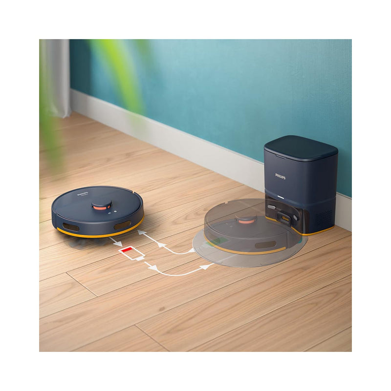 PHILIPS XU2100/15 Robot Vacuum Cleaner, Dark blue مكنسة كهربائية روبوتية فلبس