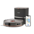 PHILIPS XU5100 HomeRun 5000 Series Vacuum and Mop Robot, Black  روبوت المكنسة الكهربائية والممسحة فلبس