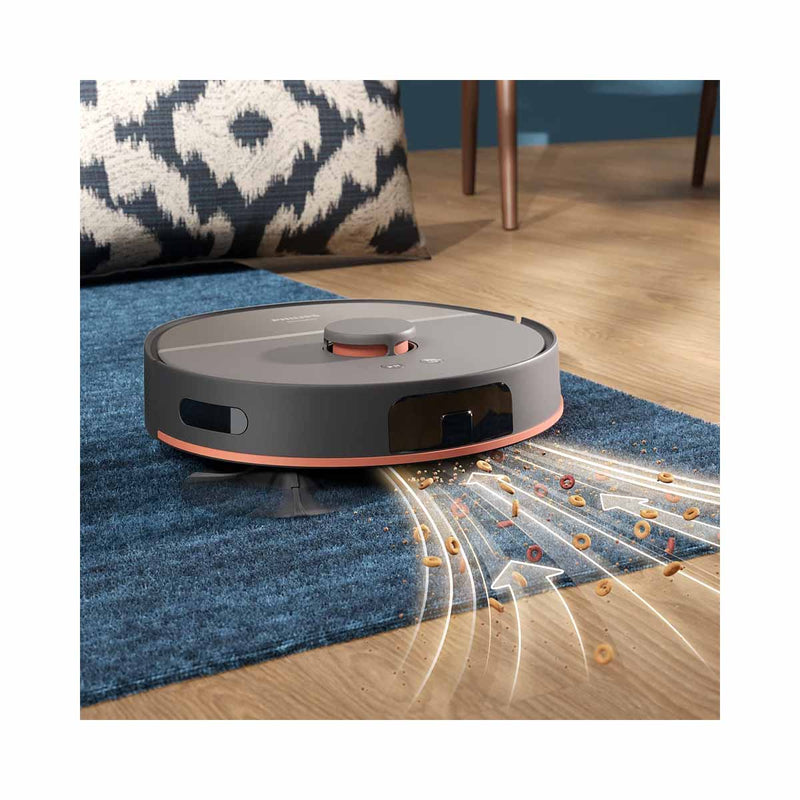 PHILIPS XU5100 HomeRun 5000 Series Vacuum and Mop Robot, Black  روبوت المكنسة الكهربائية والممسحة فلبس
