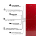 SHOWNIC YT-R378RG Water Dispenser with Fridge, Red براد ماء شونك