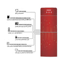 SHOWNIC YT-R378RG Water Dispenser with Fridge, Red براد ماء شونك