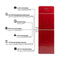 SHOWNIC YT-R378RG Water Dispenser with Fridge, Red براد ماء شونك