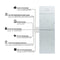 SHOWNIC YT-R378SG Water Dispenser with Fridge, Silver براد ماء شونك