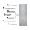 SHOWNIC YT-R378SG Water Dispenser with Fridge, Silver براد ماء شونك