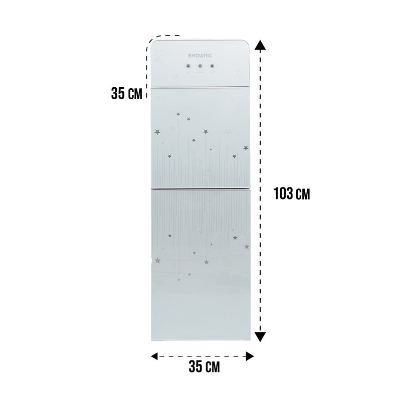 SHOWNIC YT-R378SG Water Dispenser with Fridge, Silver براد ماء شونك