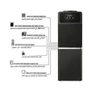 SHOWNIC WD-R3GDB Water Dispenser With Refrigerator, Black براد ماء شونك