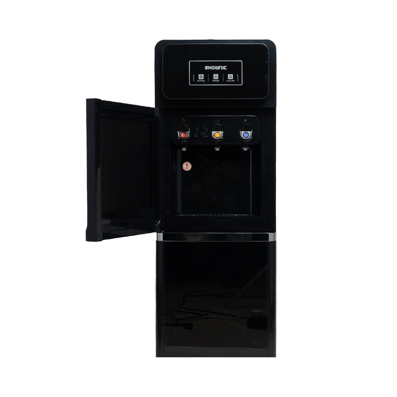 SHOWNIC YT-R388BB Water Dispenser With Refrigerator, Black براد ماء شونك