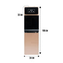 SHOWNIC YT-R388BG Water Dispenser With Refrigerator, Gold براد ماء شونك