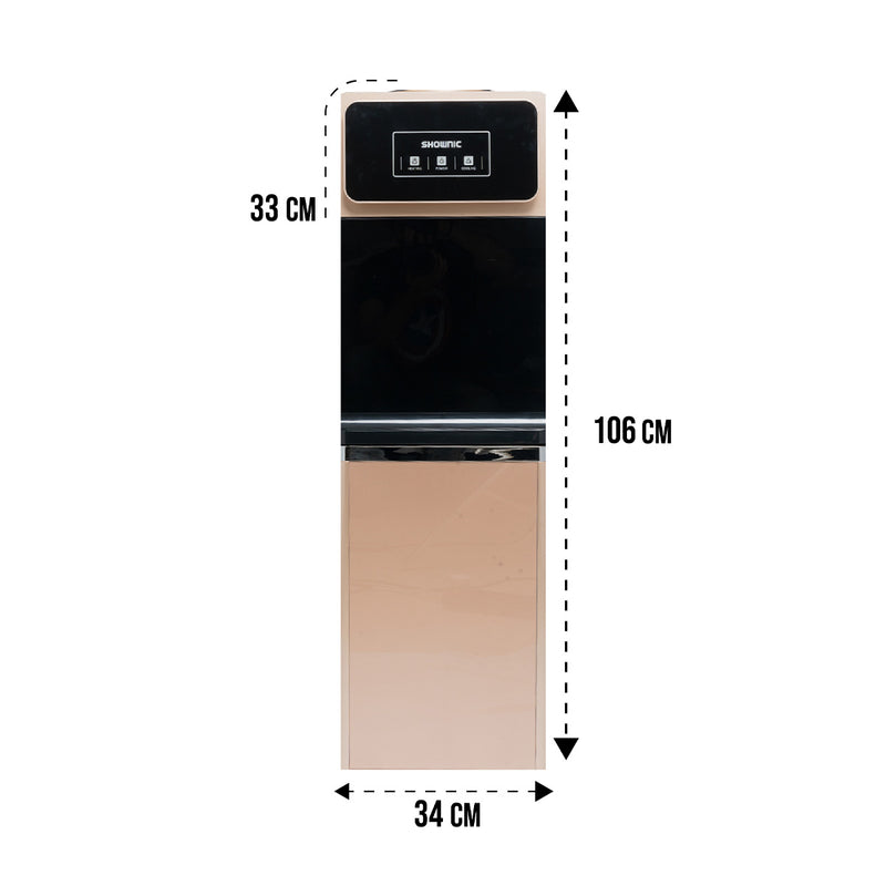 SHOWNIC YT-R388BG Water Dispenser With Refrigerator, Gold براد ماء شونك