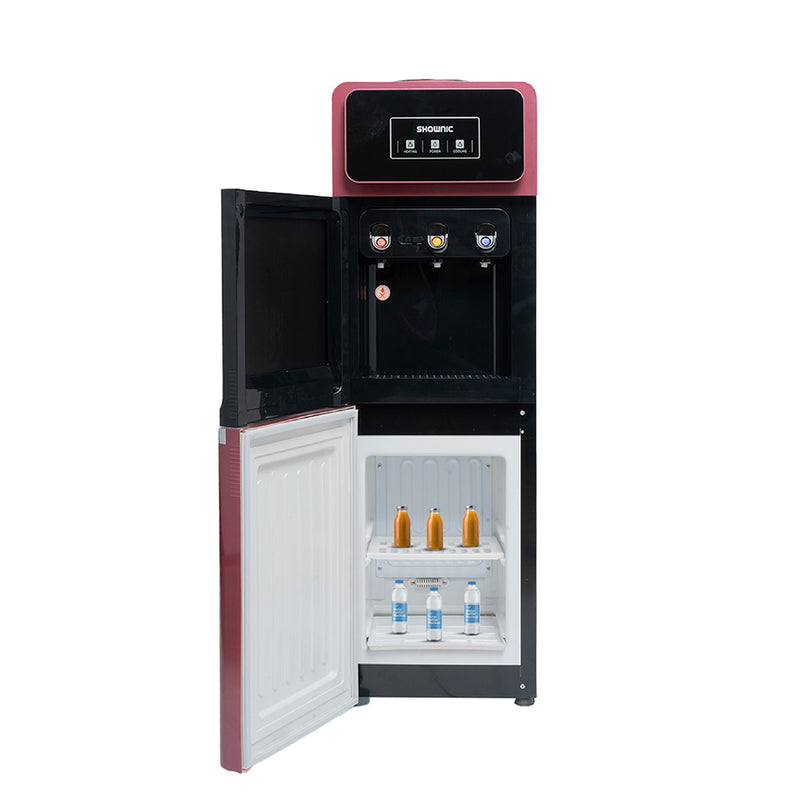 SHOWNIC YT-R388BR Water Dispenser With Refrigerator, Red براد ماء شونك