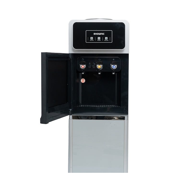 SHOWNIC YT-R388BS Water Dispenser With Refrigerator, Silver براد ماء شونك