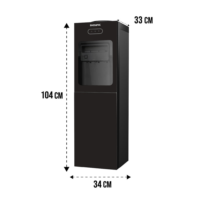 SHOWNIC YT-R390GT Water Dispenser With Stainless Steel Water Tank, Black براد ماء شونك