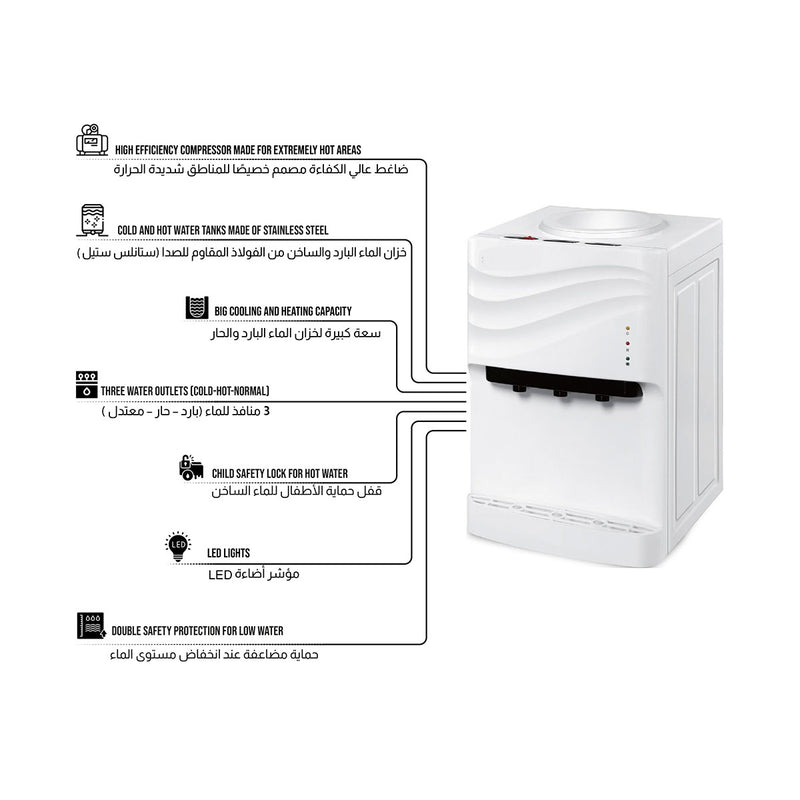 SHOWNIC YT-T324W Water Dispenser, White براد ماء شونك