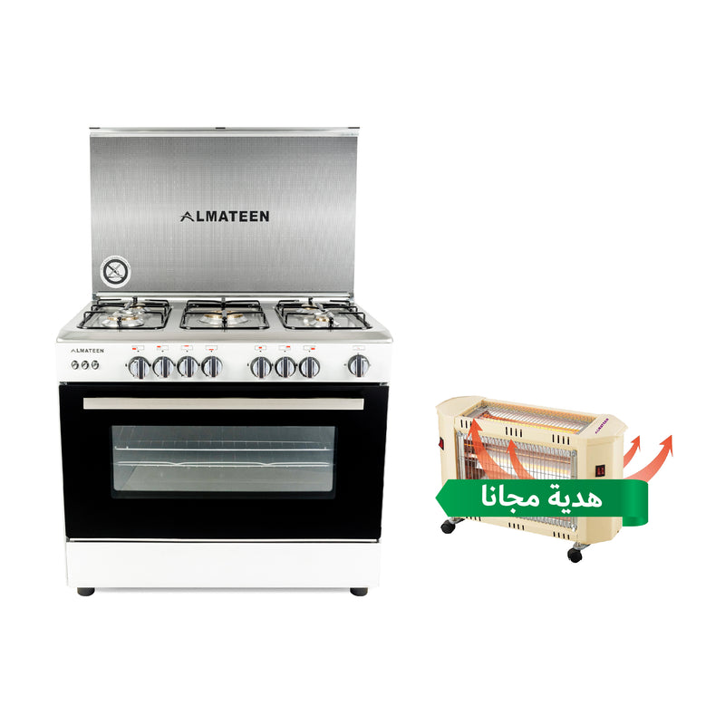 ALMATEEN GC-MA9604WT-EG طباخ المتين مصري كالكسي 90*60 + QHMA4030CR-CH هدية مجانا