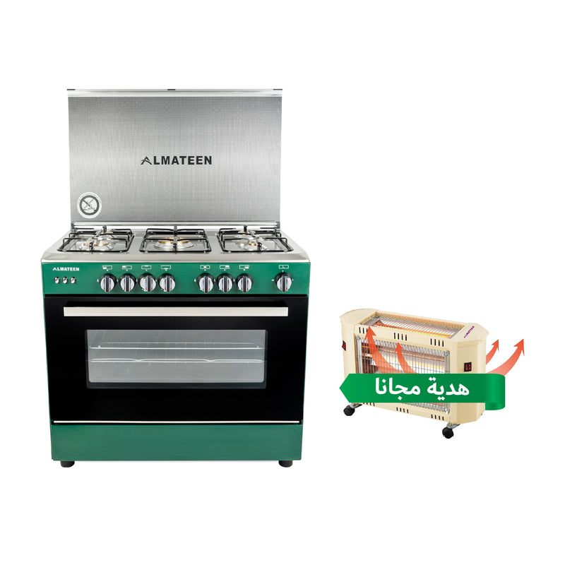 ALMATEEN GC-MA9604GR-EG طباخ المتين مصري كالكسي 90*60 + QHMA4030CR-CH هدية مجانا