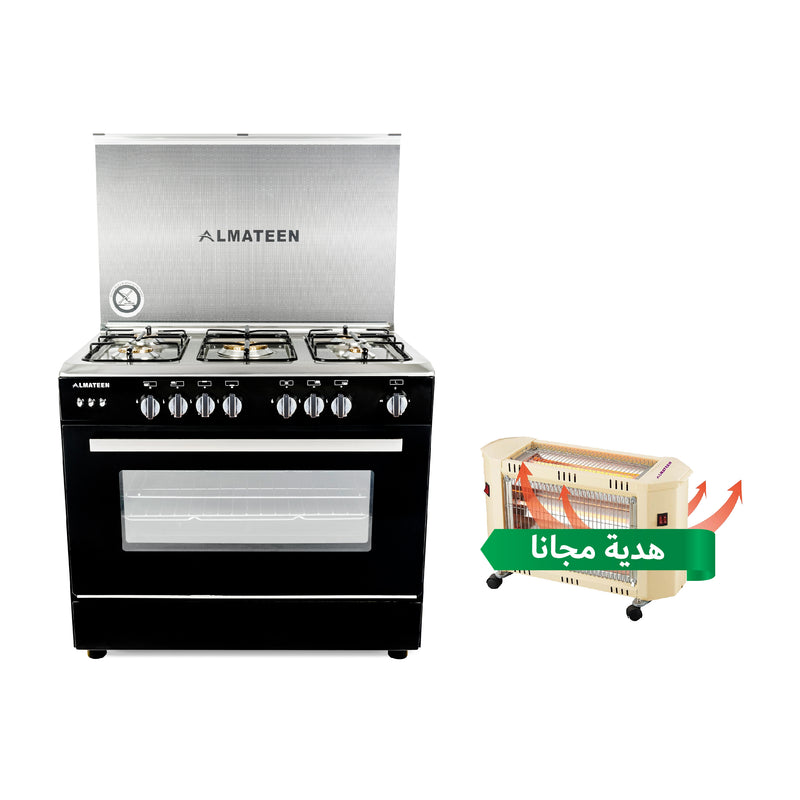 ALMATEEN GC-MA9604BK-EG طباخ المتين مصري كالكسي 90*60 + QHMA4030CR-CH هدية مجانا